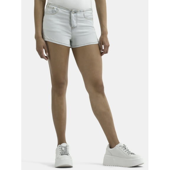 No Boundaries Denim Hot Low-Rise Shorts, 2'' Inseam, Women's