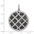 thumbnail image 2 of Sterling Silver Black And White Cz Checkered Pendant (39 X 30) Made In China qp1776, 2 of 2