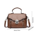 thumbnail image 3 of Canvas Tote Bag, Large Capacity Travel Bag With Rope-Handled Design, for Commuting and Shopping, Brown, 3 of 7