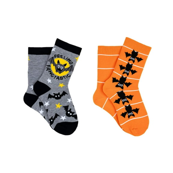 Everything Legwear Halloween Boys Bat 2 Pair Crew Socks