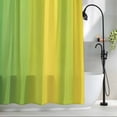 thumbnail image 2 of Green and Yellow Ombre Shower Curtain, Minimalist Gradient Striped Texture Waterproof Shower Curtain Set with 12 Hooks Lightweight Bath Curtains Fabric Bathroom Decor 48x72 Inches, 2 of 9