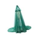 thumbnail image 3 of Capa con capucha de Halloween, accesorio de disfraz de elfo, atuendo gótico para fiesta de disfraces. Verde 50cm, 3 of 9