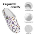 thumbnail image 5 of Lsque Lavender Flowers Pattern Womens Comfort Cotton on Scuff With Memory Foam and Anti-skid Sole Slipper-37/38, 5 of 7