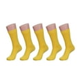 thumbnail image 5 of 5 Pairs Yellow Non Skid Hospital, Yoga, Pilates, Gripper Slipper Socks Men's or Women Mid Calf Size XXL, 5 of 7