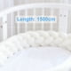 thumbnail image 4 of Almohada de cama trenzada de cuatro hebras con bolas de nudo largo tejidas, tira anticolisión para niños, 4 of 5