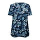 thumbnail image 3 of Tops de Ajuste Suelto para las Mujeres Imprimir Plisado Patchwork Cuello en V Manga Corta, Blusa de Moda para el Hogar Y Diario, 3 of 5