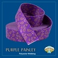 thumbnail image 2 of Country Brook Design® 2 inch Purple Paisley Polyester Webbing, 5 Yards, 2 of 5