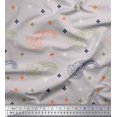 thumbnail image 1 of Soimoi Poly Georgette Fabric Paisley & Jamdani Print Fabric by the Yard 52 Inch Wide, 1 of 2