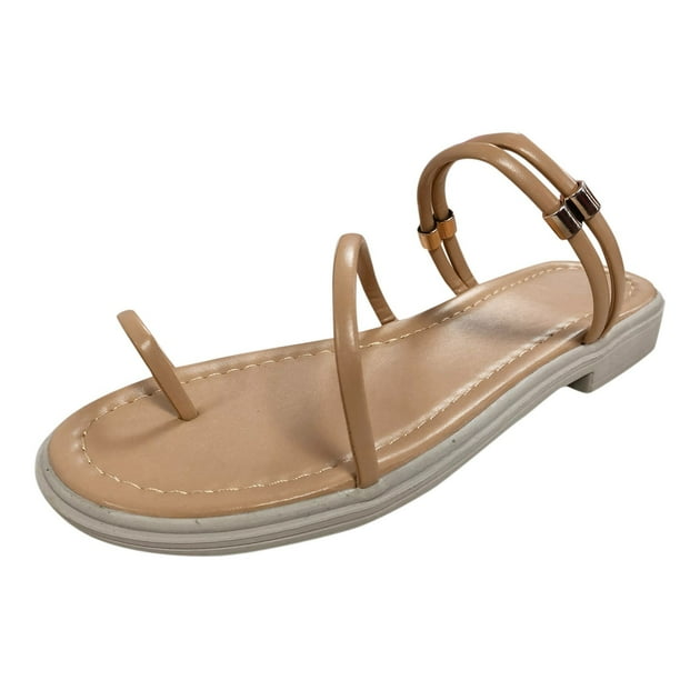 Plain flat peep hotsell toe casual sandals