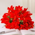 5pcs Lilies Artificial Silk Flowers Faux Lily Fake Flower Bulk for