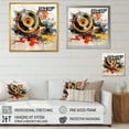 thumbnail image 4 of Designart "Retro Vinyl Music Serenade I" Fashion Framed Wall Art - Yellow Vinyl Records Bedroom Framed Canvas Wall Art, 4 of 6