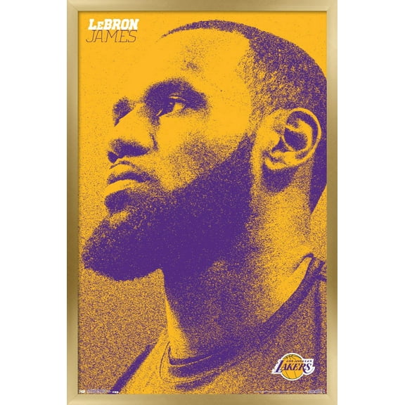 NBA Los Angeles Lakers - Lebron James 18 Wall Poster, 14.725" x 22.375", Framed