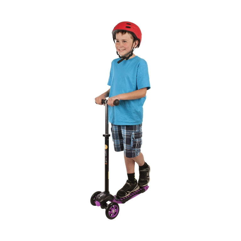 YBIKE GLX Pro 3 Wheel Kick Scooter Black Purple