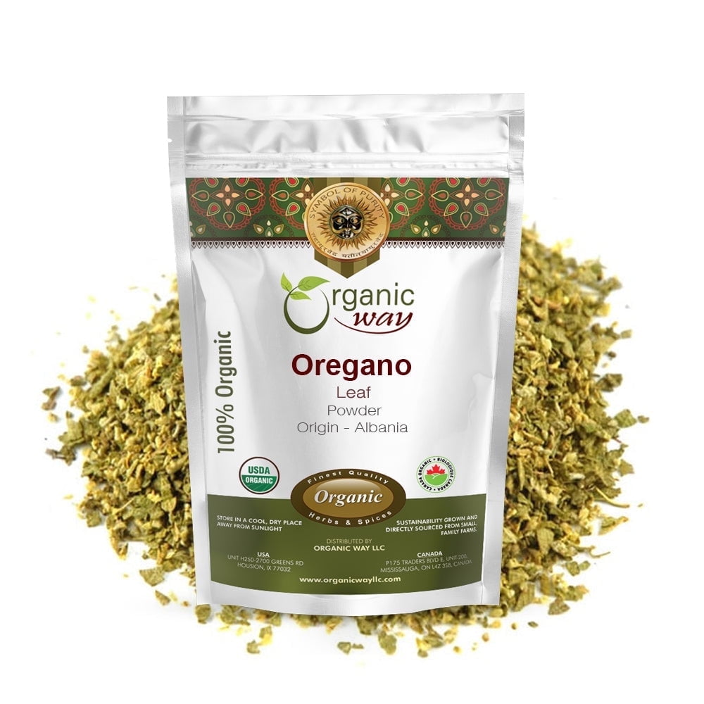 Organic Way Dried Oregano Leaf Powder (Origanum Vulgare) - European Wild-Harvest | Organic & Kosher Certified | Vegan, Non GMO & Gluten Free | USDA Certified | Origin - Albania (1/4 lbs / 4 oz)