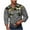 Gray, variant on ZVNAΖH Mens Button Down Long Sleeve Shirt Camouflage Print Double Pockets Work Shirts for Outdoor Fishing Hiking