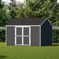 thumbnail image 2 of Little Cottage Co. 12x12 Value Gable Shed with Side Entry, Outdoor Wood Storage Do-It-Yourself Kit, 2 of 12