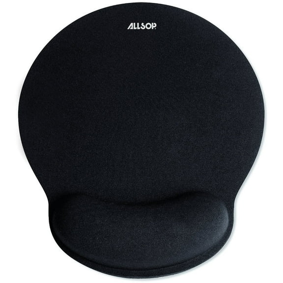 Allsop 30203 Memory Foam Mouse Pad - Ergonomic Wrist Rest (Black)  [COMPUTER ACCESS.] Black