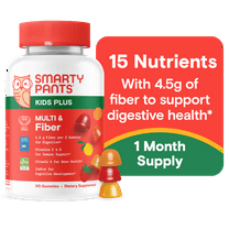 SmartyPants Kids Plus Multi & Fiber Gummies for Digestive Health