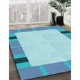 thumbnail image 2 of Ahgly Company Indoor Round Patterned Butterfly Blue Area Rugs, 4' Round, 2 of 6