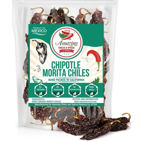 Chipotle Chile Peppers 4 oz - Rich Smoky Spicy Flavor, All Natural Great For Mexican and Tex-Mex Recipes by. Amazing Chiles and Spices