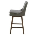thumbnail image 5 of Home Square 30"H Swivel Modern Faux Leather Barstool in Gray - Set of 3, 5 of 11