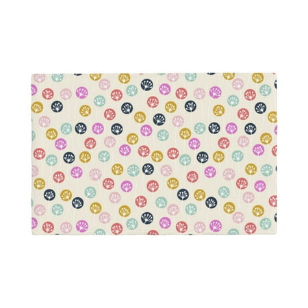 

Table Placemats Set of 6 - Dandelion Floral 12x18 In Faux Linen Double Heat Resistant Place Mats Cloth Indoor/Outdoor Placemats Washable Table Mats for Dining Kitchen Party