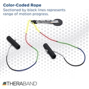 THERABAND Shoulder Pulley, Over the Door, Foam Handles, Color Coded Rope, 1 Pack