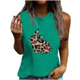 thumbnail image 1 of Moda Mujer Causal Rounk Cuello Impresión Blusa Sin Mangas Pascua Camiseta Verano Tank Tops Fridja  qr2394, 1 of 5
