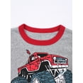 thumbnail image 2 of WIBACKER Toddlers and Kids' Snug-Fit 100% Cotton Pajama Sleepwear Sets Long Sleeve Tractor Pjs Size 3-8T, 2 of 10