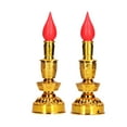 thumbnail image 1 of Bougie Lampe Bougie en Plastique Rouge Lampe Bougie Led Bas Style Powerumptionnese Traditionnel Rétro Lampe de Décoration Bouddhiste, 1 of 7