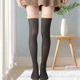 thumbnail image 2 of UAMVSH Fleece Lined Thighs Women Solid Color High Socks Warm over the Knee Stockings Thick Winter Long Leg Warmers, 2 of 4