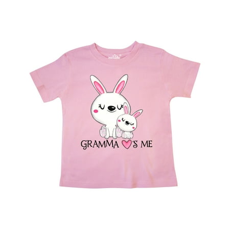 

Inktastic Gramma Loves Me- bunny family Gift Toddler Boy or Toddler Girl T-Shirt