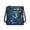 Blue-Butterfly with Flower, variant on Wolf Print Leather Shoulder Handbags Crossbody Satchel Purse Zipper Pocket Hobo Bag with Adjustable Strap Multi Pockets, Blue