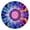 Colorful Tie Dye-1, variant on Colorful Tie Dye Mandala Pattern Round Fitted Tablecloth with Elastic Edge,Dining Table Cover Waterproof,Outdoor Round Tablecloth for Camping,Dining,Indoor and Outdoor
