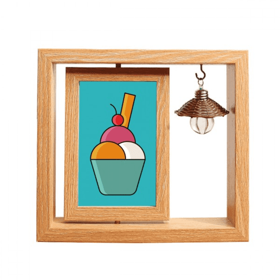 chote crispy sweet ice Wooden Rotating Picture Photo Frame 4x6