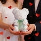 thumbnail image 1 of Peluche de oso pompón, juguete de regalo de San Valentín, adorno de peluche para niños, 1 of 7