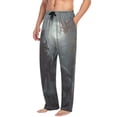 thumbnail image 4 of JSTELWild Wolf Howling Moon Forest Men's Sleepwear Mens Pajama Pants Bottoms with Pockets, L, 4 of 6