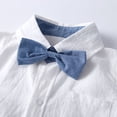 thumbnail image 5 of Infant Baby Boy Suit Bow Tie Shirt Suspenders Shorts Outfit Set Boys Newborn Summer Outfit Boys Outfit Little Boys Formal Shor, 5 of 9
