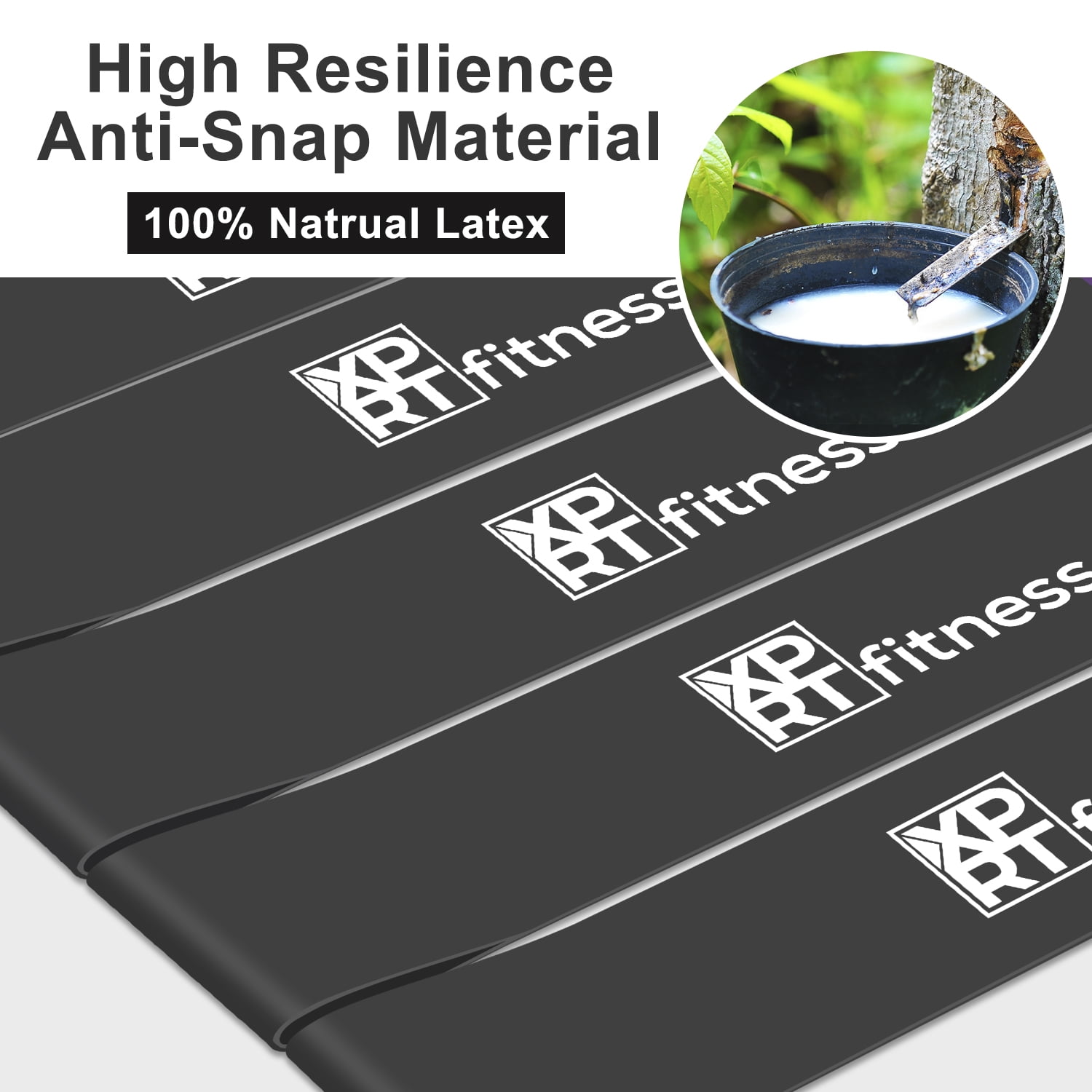 XPRT Fitness Resistance Loop Bands Elastic Exercise Bands Resistance Level XX Heavy Set Of 10