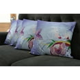 thumbnail image 5 of Ambesonne Floral Throw Pillow Cover 4 Pack, Fantasy Colorful, 24", Multicolor, 5 of 5
