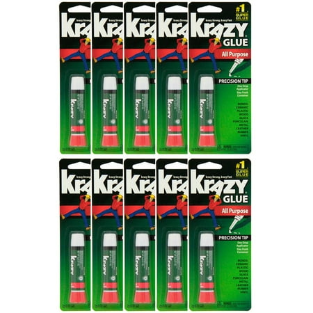 10 Pack Krazy Glue Instant Strong Fast Drying All Purpose Glue, .07 (Best Glue For Photos)