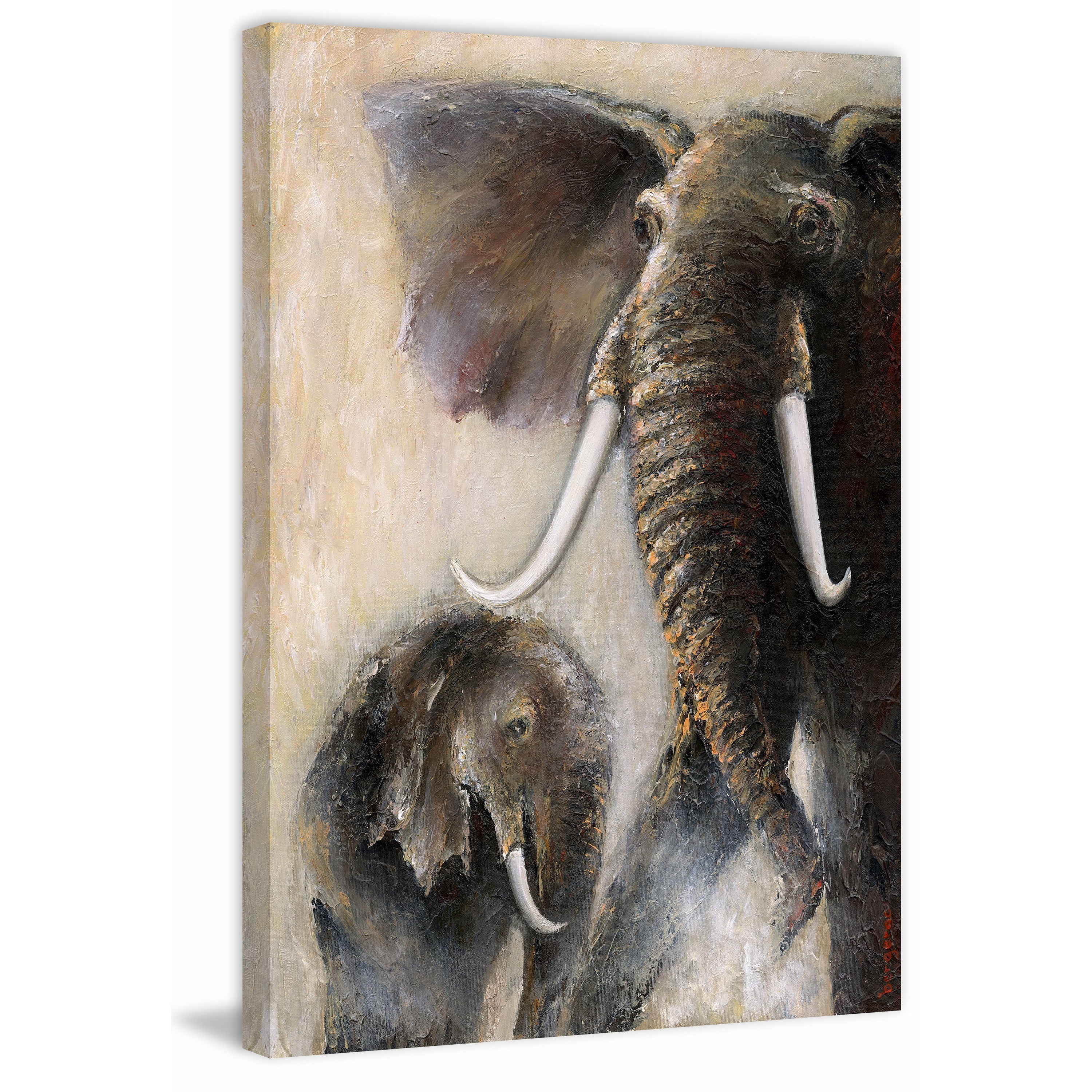 Marmont Hill "In Her Protection" by Bergerac Painting Print on Wrapped Canvas