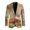Butterfly Mushroom Pattern, variant on Aztec Geometric Suit Separates Coat, One Button Polyester Blazers for Men, Formal Wedding Party Wear