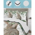 thumbnail image 3 of Full Size Quilt Bedding Set, Easter Reversible Summer Quilt 3 Pieces, Spring Bunny Botanical Eucalyptus Leaves Plants Lightweight Bedspreads Coverlets with 2 Pillow Shams for All Seasons, 3 of 5
