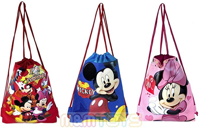 kids drawstring bags  spiderman cars mickey party favour lot 10 for £9.98 