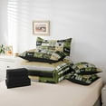 thumbnail image 6 of Homewish Rustic Camoflage Twin Bedding Sets 7-Piece, Hunting Wildlife Deer Bedding Comforter Set, Green Buffalo Patchwork Reversible Sheet Sets, Ultra Soft Bedroom Decor, 6 of 8
