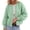 wei163-Light Green, variant on IWRICH Women's Button down Lightweight Cardigan Sweater Cute Fall Fashion Lantern Long Sleeve Crew Neck Solid Color Tops L