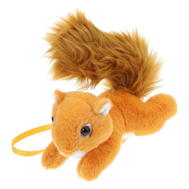 BRIGHTFUFU Ardilla de peluche en el hombro, accesorio de disfraz para niños, juguete de ardilla de peluche para decorar el hombro.