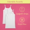 thumbnail image 2 of Candyland Girls' 2-Pack 100% Cotton Spaghetti Straps Tank Top Undershirt Cami Set, 10 by Valair, 2 of 7