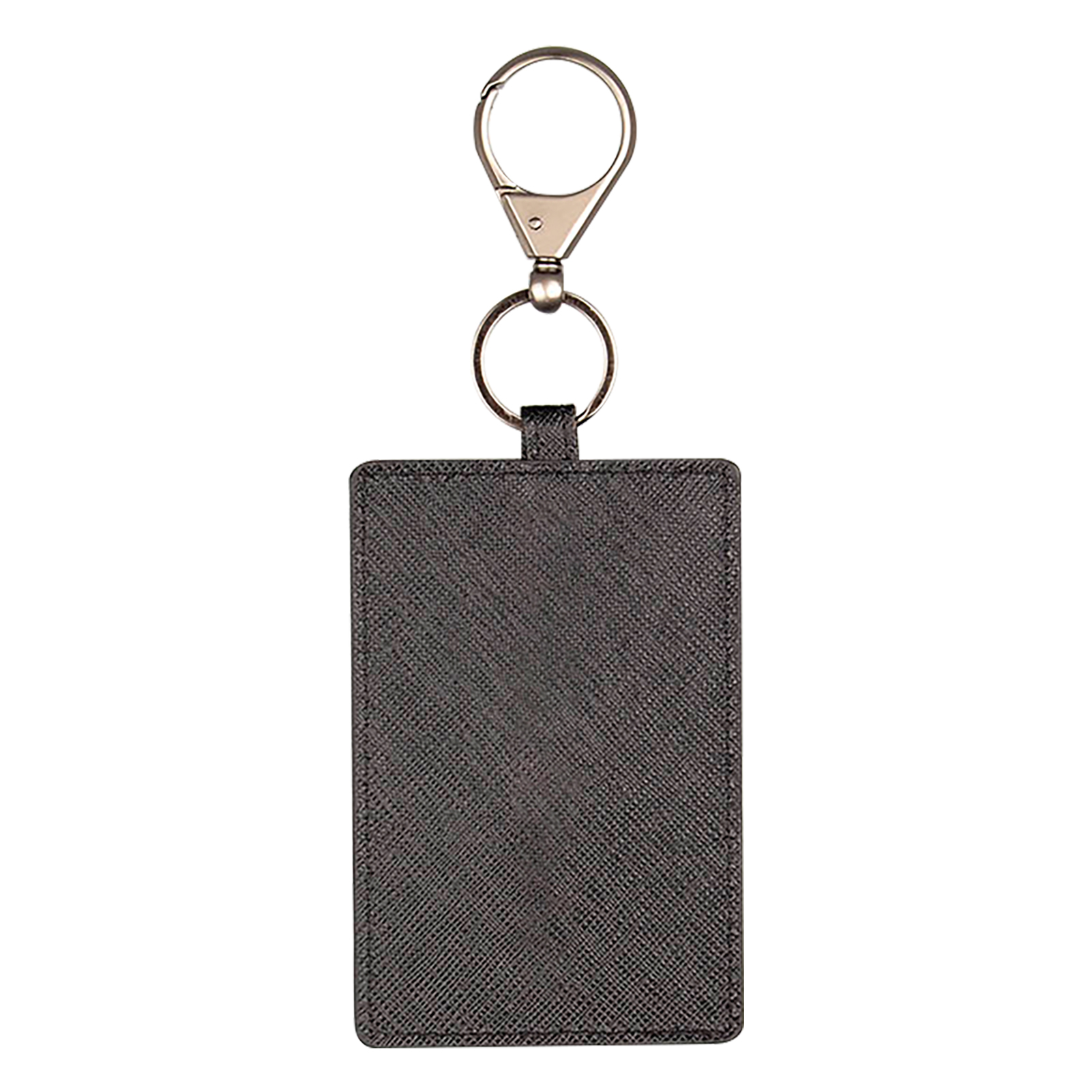 Black Key Ring Card Holder for Tesla Model Y PU Leather Apparel